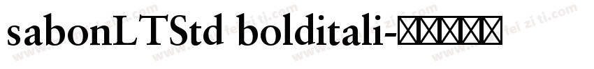 sabonLTStd bolditali字体转换